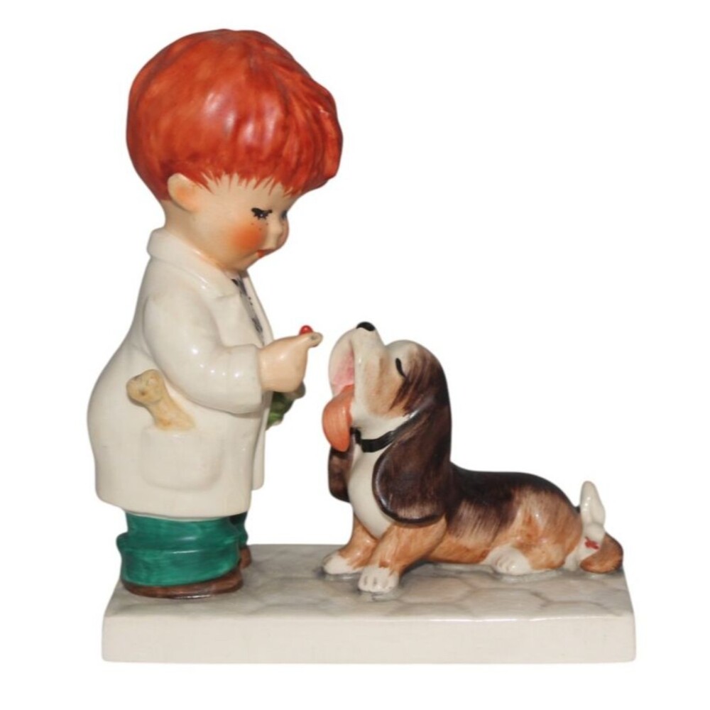 Goebel Charlot Byj 70 Say A-A-A-AAH Red Head Figurine Vintage Hummel